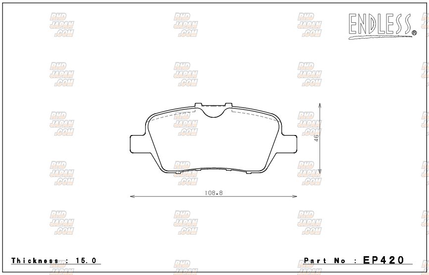 Endless Brake Pads Full Set Type Super Street M-Sports SSM Plus